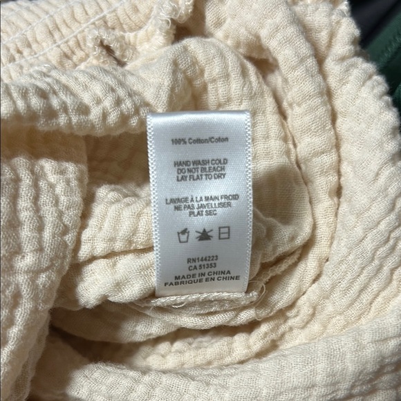 Anthropologie bishop + young Cream Seersucker Casual Pants - Picture 6 of 6